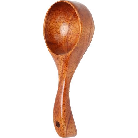 Cuillère à porridge en bois, manche ergonomique, surface lisse, louche en bois pour la cuisine à la maison et au restaurant (1/5)