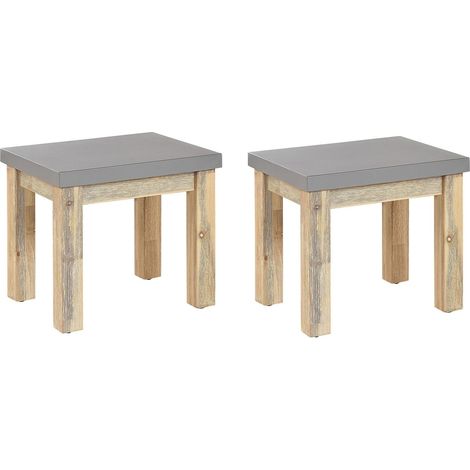 Gartenstuhl 2er Set OSTUNI Beton Grau