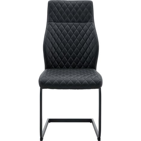 Juego de mesa redonda y 2 sillas de comedor de vidrio templado 85 cm negro MODENUIT (1/5)