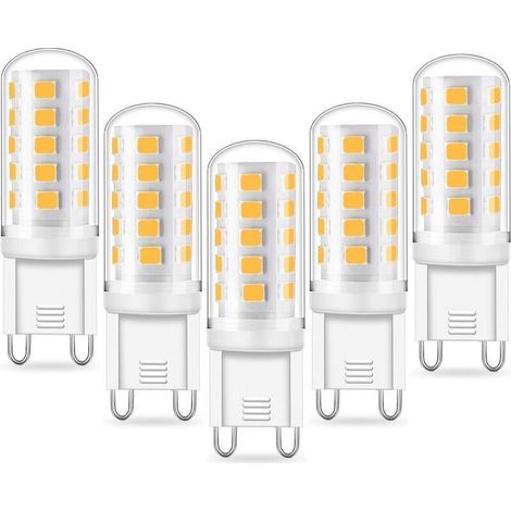 Lampadina LED TTIO G9 - 5W equivalente a 33W 40W alogena G9, 420LM, mini lampada, bianco freddo 6000K, senza sfarfallio, AC220-240V, non dimmerabile, confezione da 5 [Classe energetica A+] (1/4)