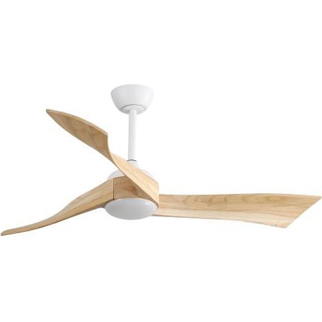 Ventilateur de plafond minimaliste de 132 cm (52 pouces) avec éclairage, 6 vitesses, moteur CC à économie d'énergie et télécommande