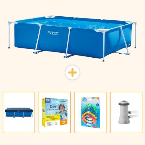 Intex Piscine Tubulaire Rectangulaire - 300x200x75 cm - 5-pièces S57 (1/5)