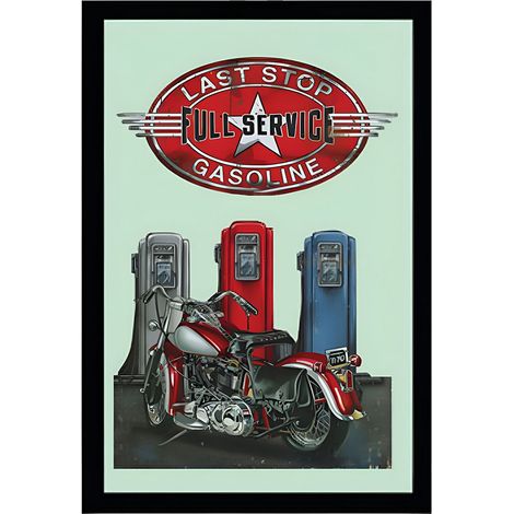 Miroir rectangulaire sérigraphié Moto Full Service