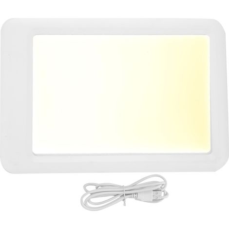 Lampe de luminothérapie LED 35000LX, 3 couleurs, réglage de luminosité, minuterie photothérapie, sans télécommande (1/5)