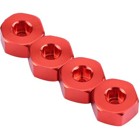 Adaptateur de moyeu hexagonal 5-12mm en aluminium pour WPL C24/C34/C44 (Rouge) (1/5)