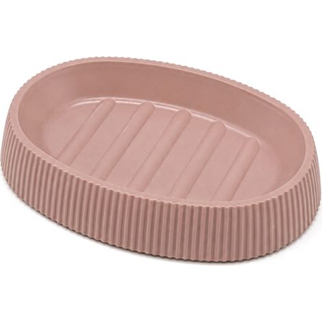 Portasaponetta rosa cipria cannettato Blob (1/5)