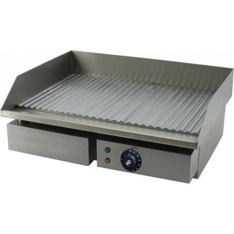 Plancha - Striée - 55x35cm - 3,4kW - Chromée - Beckers