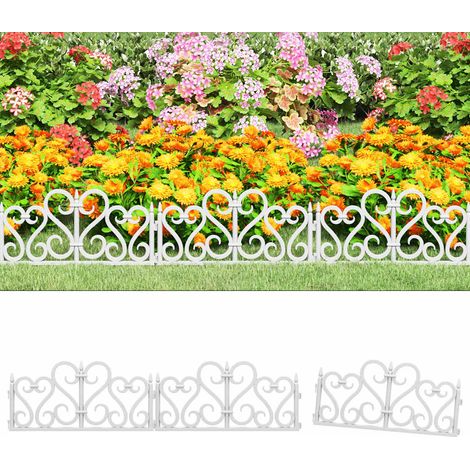 vidaXL Bordures de pelouse 17 pcs Blanc 10 m PP (1/5)
