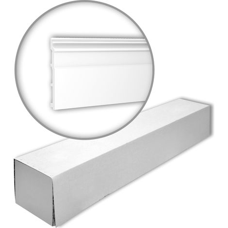 Profhome 653118-box 1 Scatola 6 pezzi Battiscopa Zoccolino stile neoclassico  12 m