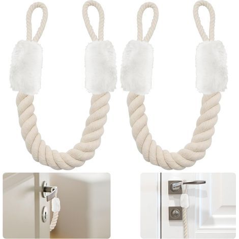 Einklemmschutz-Türkordel (2 Stück), 60 cm Türstopper, Türgriffe, Türkordeln, Kindersicherungskordeln, Türsicherungen (1/5)