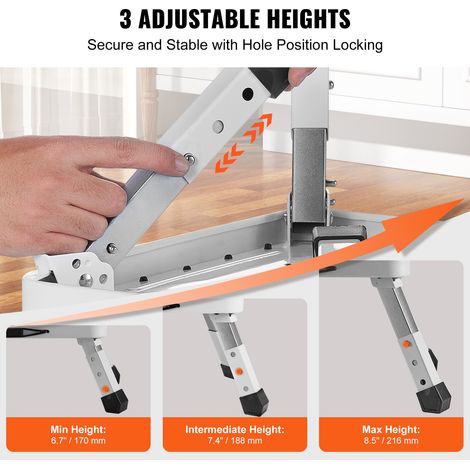 Marchepied Pliable Capacité 150 kg Marche Pied à 1 Marche en Acier 3 Hauteurs Réglables Tabouret Antidérapant Portable pour Tout-pe… (1/5)