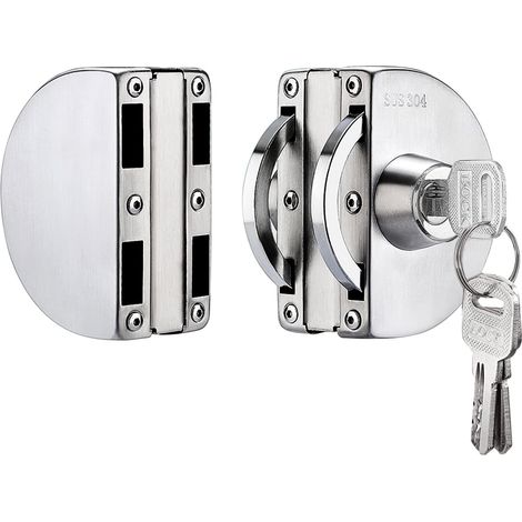 Türschloss aus Edelstahl 304 für 10–12 mm dickes Glas – AquaForge (1/5)