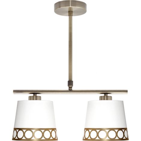 Lampe abrila Dalia métal textile 50 cm 15 cm