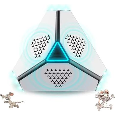 Répulsif pour Souris, ultrasons Rats, Souris et lumière LED, répulsif à pour, rongeurs, parassit Rats araignées, Papillons Fourmis -