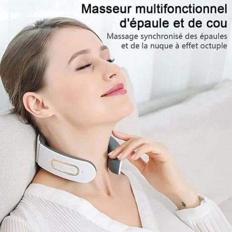 Massaggiatore cervicale intelligente, massaggiatore portatile per il collo, massaggiatore elettrico a impulsi per il collo con funzione riscaldante, 6 modalità (1/4)