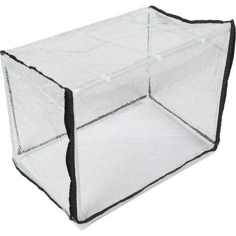 Mini-Serrage Portable 60X40X40 CM en Fibre avec Toit Plat Serrage de Culture Résistante aux Intempéries Protection Anti-Gel pour Plantes et Semis Tente de Jardinage pour Balcon (1/5)
