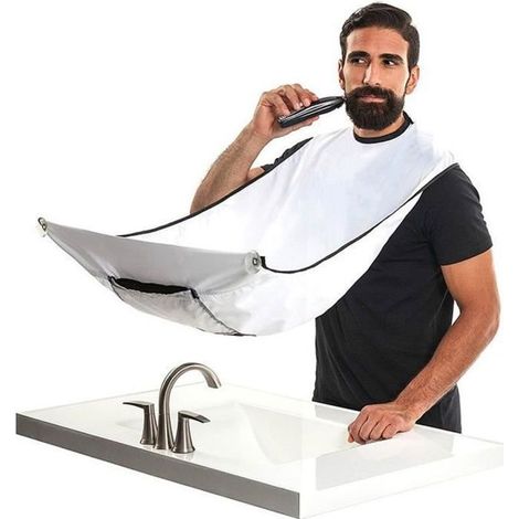 Tablier de rasage pour homme adulte, bavette de soin du visage, rasage des cheveux, livres de rasoir, coiffeur, propre, barbe-Ywey (1/4)