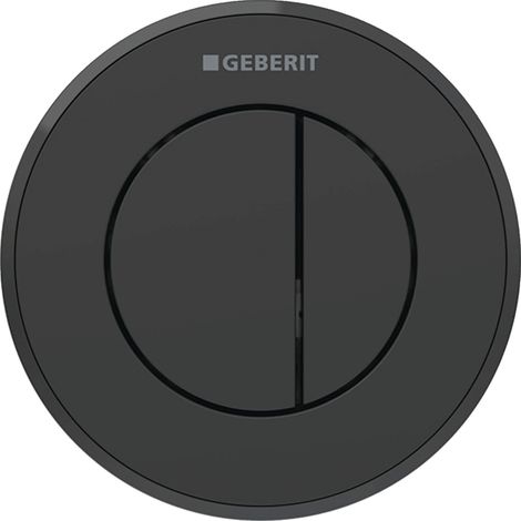 Geberit Type 10 Pneumatic Dual Flush Plate for Concealed Cistern - Matt Black