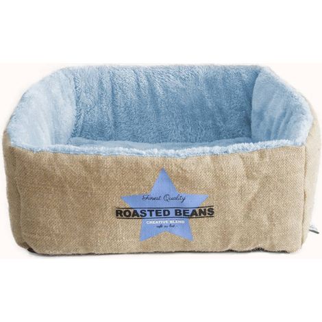 Gris - Elevage en cube de jute rembourré avec peluche douce pour chats et chiensElevage en cube rembourré avec peluche douce pour chats et chiens (1/3)