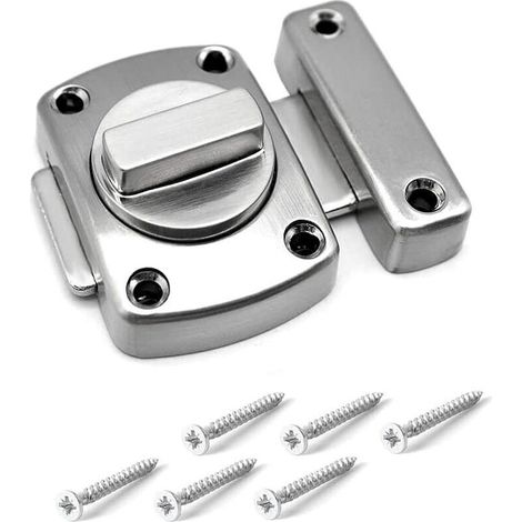 Loquet Tournant  Loquet/Loquet Porte/Loquet Verrou/Loquet Porte Jardin/Acier Lnoxydable Brossé Finition/Applicable à Diverses Portes-Argent (1/5)
