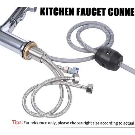 Grifo de cocina Decdeal con cabezal rociador extraíble de 2 chorros, mezclador de agua fría/caliente con válvula cerámica, monomando giratorio de 360°, grifo de lavabo con cabezal rociador extraíble y (1/2)