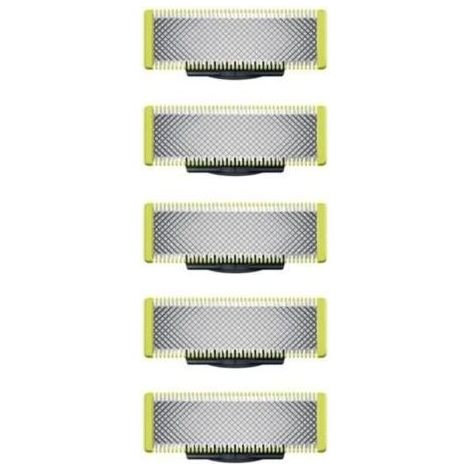 Lot de 5 lames de rasoir OneBlade – Lame double face avec protection – Rasage précis jusqu'à 4 mois – Pour contours et barbe