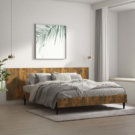 Tête de lit murale Chêne fumé 240x1,5x80 cm Bois d'ingénierie (1/5)
