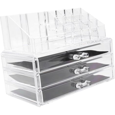 Organisateur de cosmétiques multicouches, type tiroir, grand contenant à maquillage en acrylique