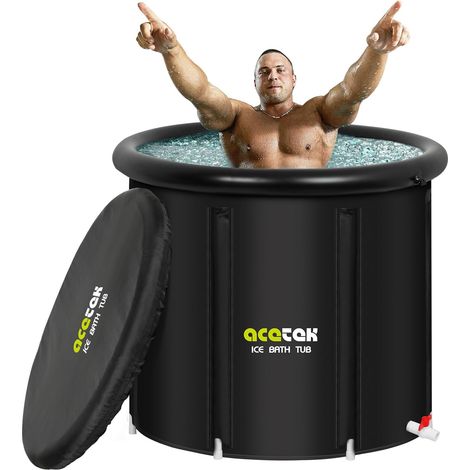Tonneau de bain de glace pour athlètes avec couvercle 90 cm (1/5)