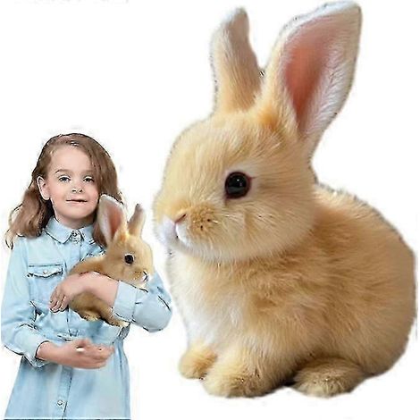 Lapin interactif en peluche, jouet électrique avec oreilles mobiles, sans danger pour les enfants et résistant (marron) (1/5)