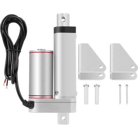 Moteur électrique linéaire 12V 1000N, course 150-500mm avec support (100mm) pour vérin de levage (1/5)