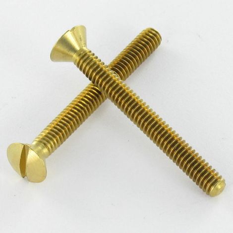 Vis métaux Laiton Tête fraisée bombée TFB Fendue 8X38.4 M4/34.5 P0.8-1 piece