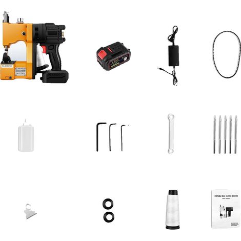 Machine à coudre à sac, moteur sans balais, autonomie de batterie prolongée, 220V UE (1/2)