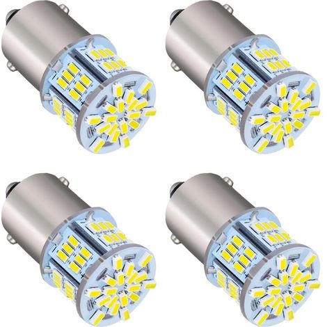 Ampoule LED Voiture, 4 Pièces 1156 Blanc Highlight Lamps 12V, Ampoules Clignotant LED pour Feux de Recul de Voiture (1/5)