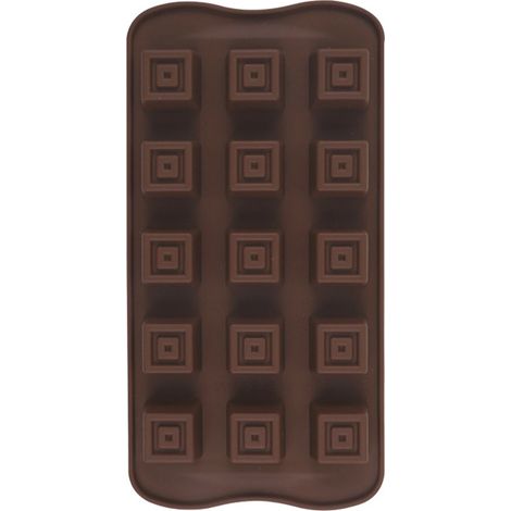 Ensemble de 5 moules à chocolat en silicone alimentaire, de forme carrée, résistants à la chaleur pour la cuisson de gâteaux et de biscuits. (1/5)