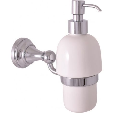 Distributeur de savon rétro MORAVA en céramique 18,1x7,15 x19 cm (1/4)