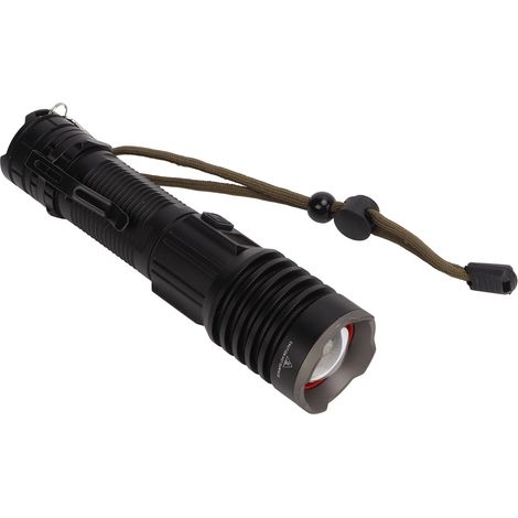 Wiederaufladbare USB-LED-Taschenlampe, wasserdicht (IPX4), Aluminiumlegierung, mit superhellem, intelligentem Digitaldisplay für Camping (1/5)