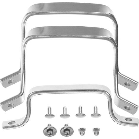 jeu de poignées de rechange en acier inoxydable pour casseroles et marmites-11X8.5X1.2CM-Silver