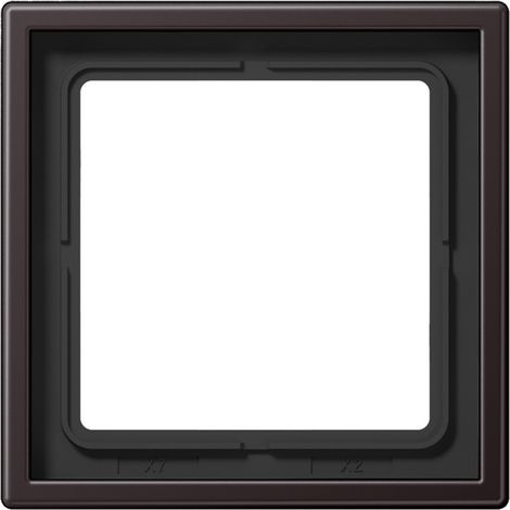 Jung Rahmen 1fach, LS 990, IP 44, Aluminium lackiert, dark, senkrechte und waagerechte Montage AL 2981 D (1/2)