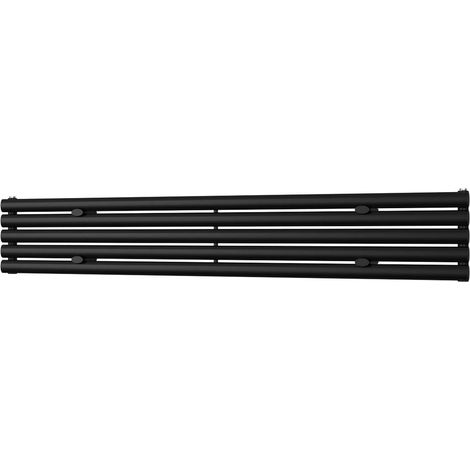 Omeara Axis - Black Horizontal Radiator H290mm x W1800mm Single Panel (1/3)
