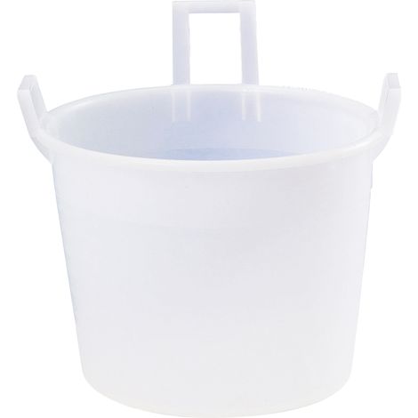 Mastello 3 manici in plastica PEHD diametro 45 cm per alimenti - Bianco neutro - Mobil Plastic