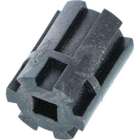 Moyeu d'entraînement pour treuil volet roulant crabot mâle 27mm sortie carrée de 10mm d'un côté et Ø 12mm de l'autre en plastique noir Embout Ouverture Fermeture Fenêtre Store (1/4)