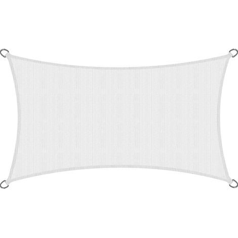 Sol Royal – Voile d'ombrage rectangulaire 2x4m – HDPE perméable – Protection UV – Résistant aux intempéries et aux moisissures