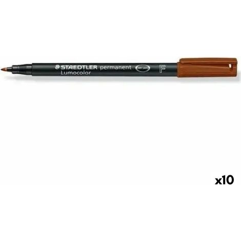 STAEDTLER ROTULADOR PERMANENTE LUMOCOLOR 318 F MARRÓN (1/2)