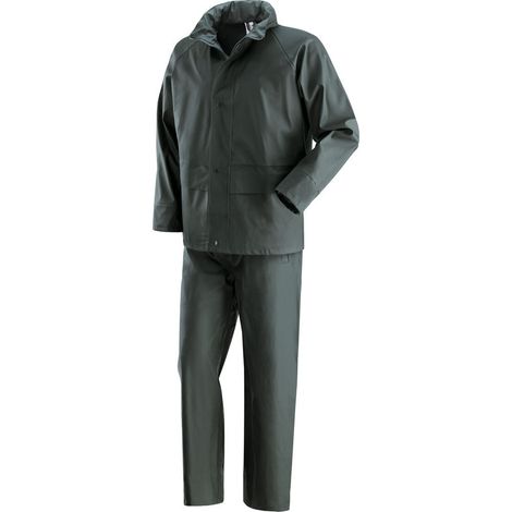 GIACCA + PANTALONE IMPERMEABILE POLIURETANO IGUAZU - VERDE L - 1 confezione (1/2)