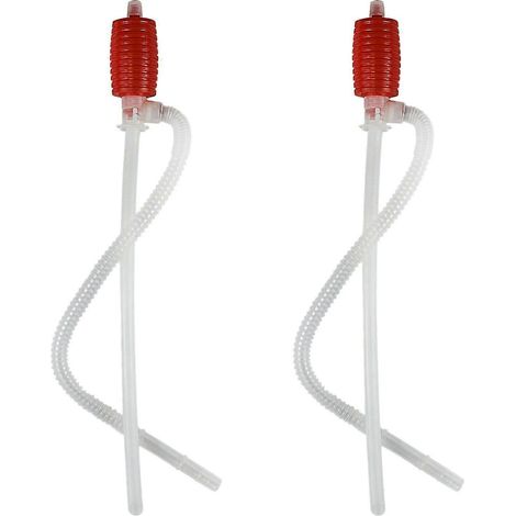 Lot de 2 pompes à siphon universelles pour le transfert de carburant - Siphon à compression compatible avec les tondeuses à gazon et le pompage manuel d'essence (1/4)