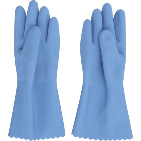 Paire de gants en caoutchouc naturel haute température, résistants à la corrosion et à l'usure, épais, antidérapants et antichimiques (M) (1/5)