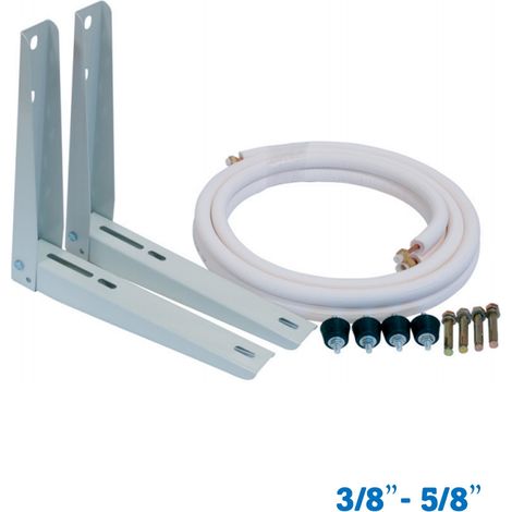 Kit de instalación: Soportes 400 mm+Tubo+Antivibradores+Tacos metálicos fijación a muro (3/8-5/8)