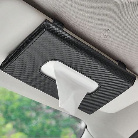 Porte mouchoirs pour pare-soleil de voiture, distributeur de mouchoirs en cuir, boîte à mouchoirs pour véhicule, organisateur de masques, rangement pour siège arrière. (1/5)