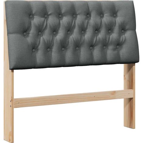 Maison Exclusive - Testiera imbottita Grigio scuro 100 cm Pino massello